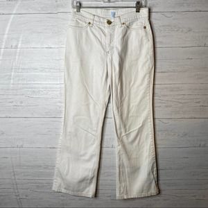 Escada sport vintage wide leg white jeans